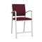 Lesro Newport Hip Chair Metal Frame, Silver, OH Wine Upholstery NP1161 - alternate 1